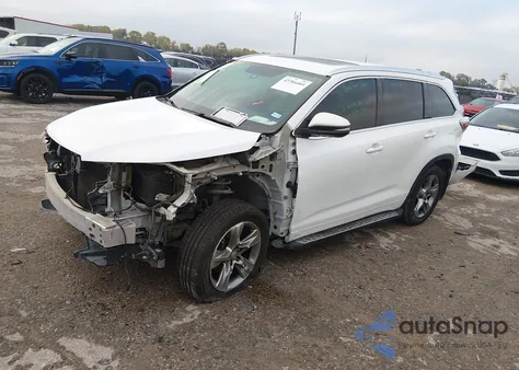 2015 Toyota Highlander Limited V6 z USA, uszkodzony, nr VIN 5TDYKRFH1FS050085